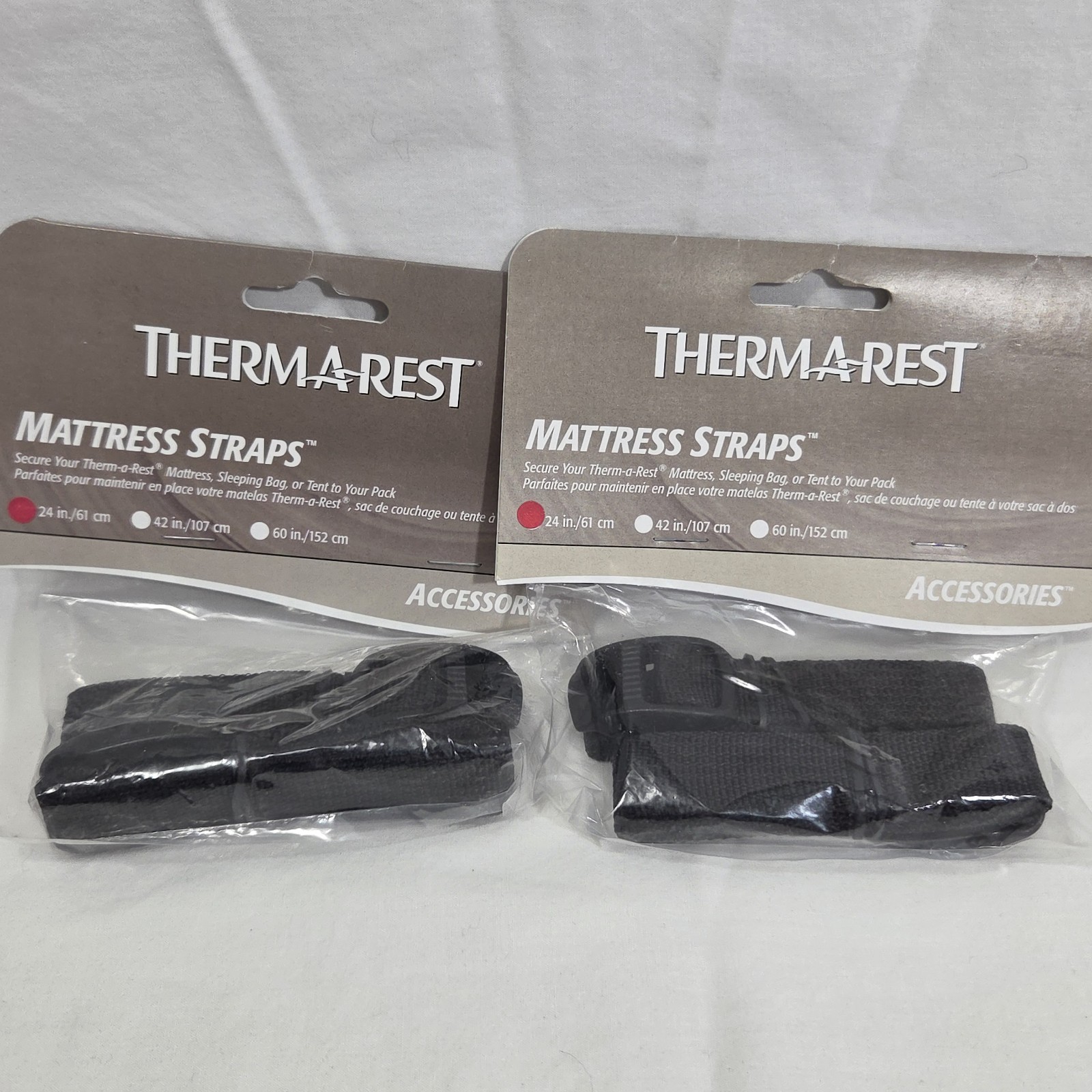Therm-A-Rest Mattress Straps 24 Inches Lot of 2 Pairs
