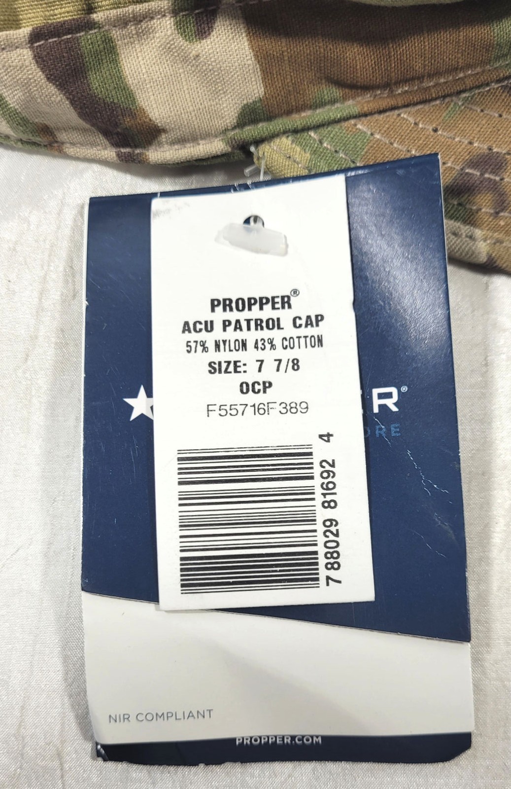 Propper Military Army Air Force Ripstop Hot Weather ACU Patrol Cap OCP Sz 7 7/8