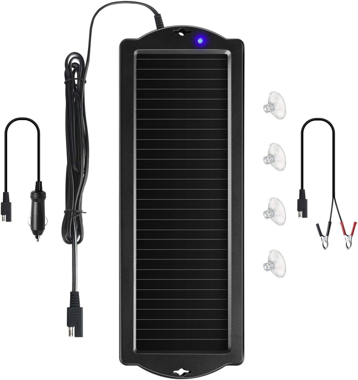 12V Solar Car Battery Trickle Charger Maintainer Panel Boat RV Motorcycle