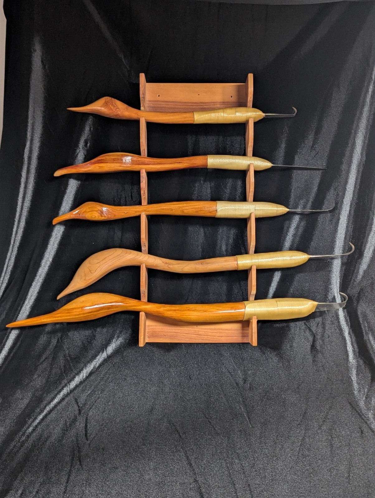 Large Custom Wood Carving Set For Totem Poles.  Hook Knife.  D4