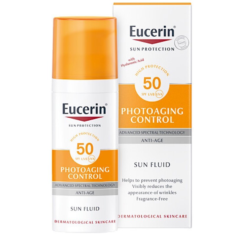 Eucerin Sun Photoaging Control Sun Fluid for woman, SFP 50 | 50ml, EXP 5/31/2025