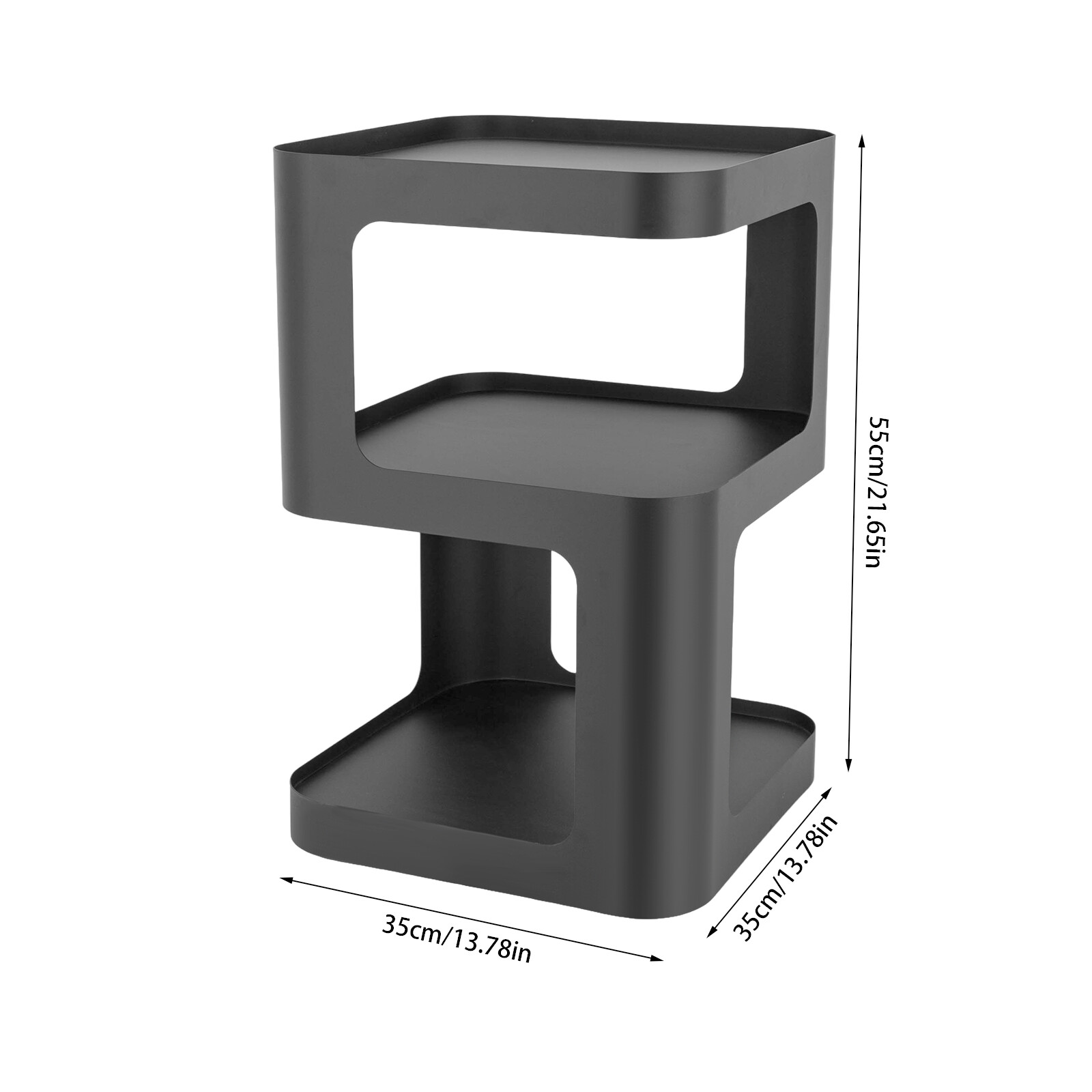 3 Tiers Coffee Table Modern Side Table Sofa Side End Table Bedside Tables Black
