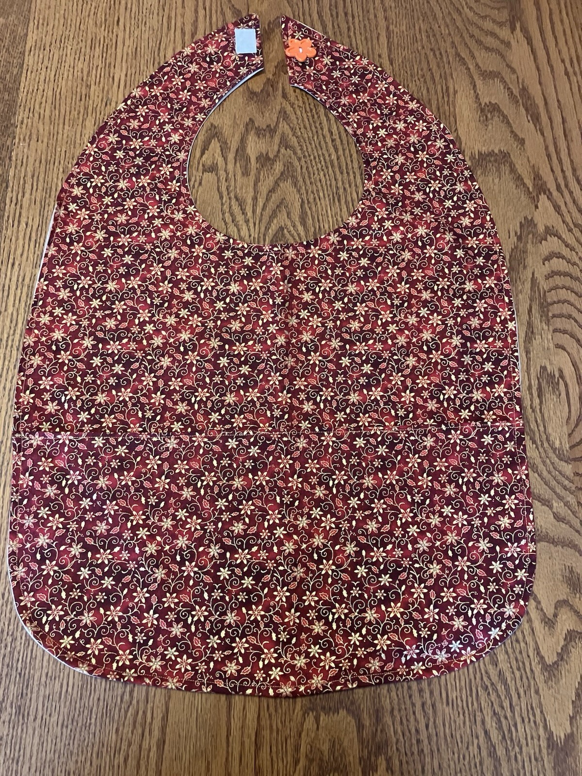 Adult Bib Clothing Protector with Pockets Handmade Elderly Handicapped Disabled