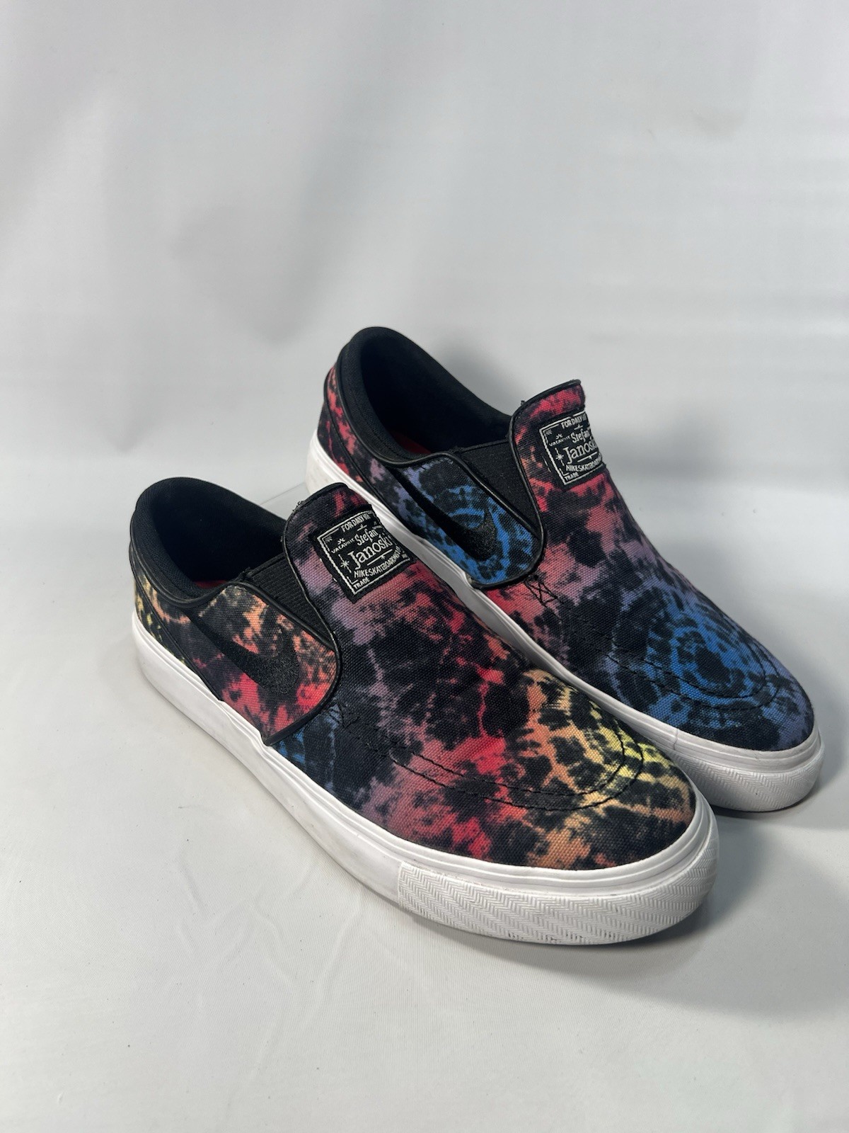 Tie Dye Nike Skateboarding Stefan Janoski Canvas Shoes Sz US 7