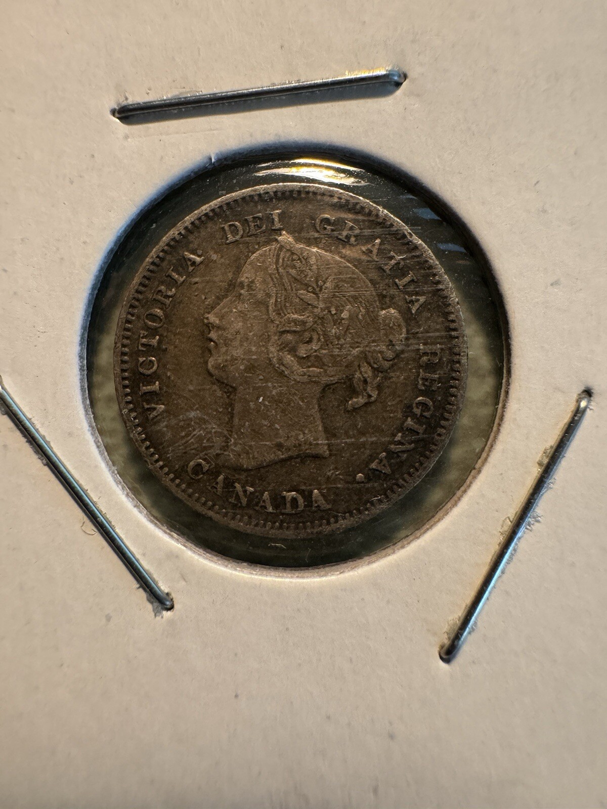 1900 Canada Queen Victoria Silver 5 Cents Coin