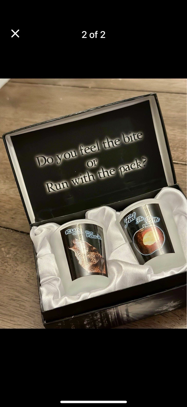 "TWILIGHT" Shot Glasses Set "Run With the  Pack” NEW In Original Box COLLECTABLE