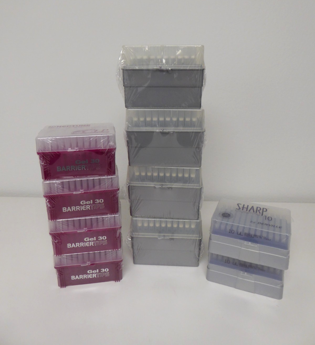 LOT of VARIOUS FILTERED PIPETTE TIPS, 10, 30, 1000 µL - Neptune and Denville