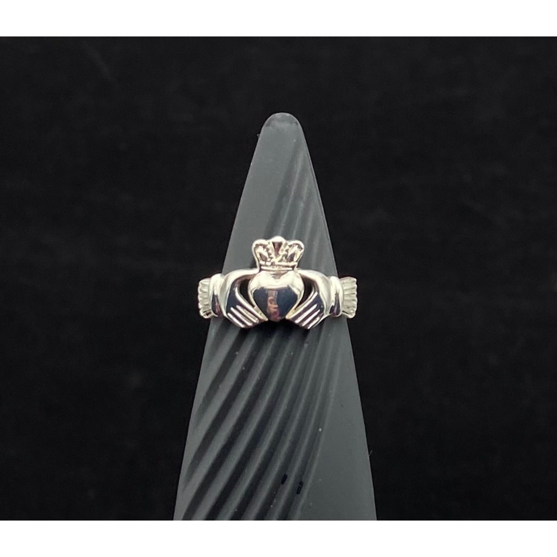 Sterling Silver Irish Claddagh Toe Ring Adjustable Size 3.75 New