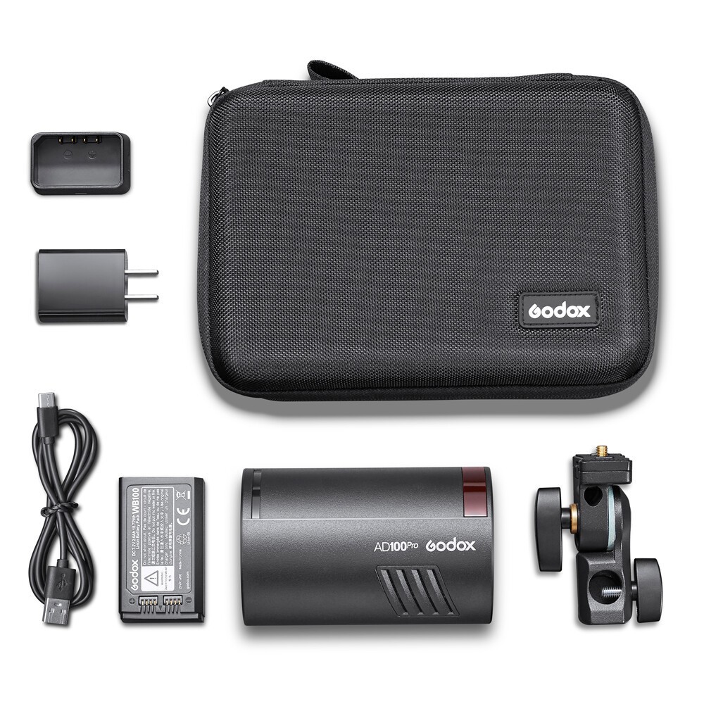 Godox AD100Pro Pocket Studio Flash Light Photography Light OLED Screen 5800K