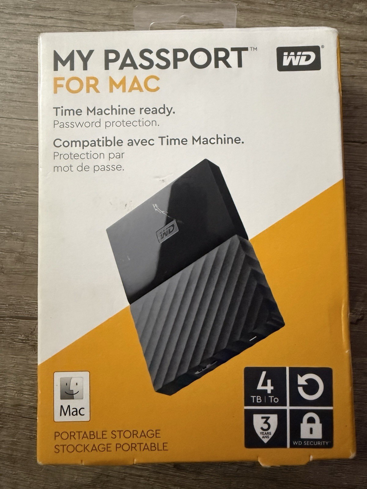 Genuine WD My Passport for Mac 4TB External USB 3.0 Portable Hard Drive NEW!