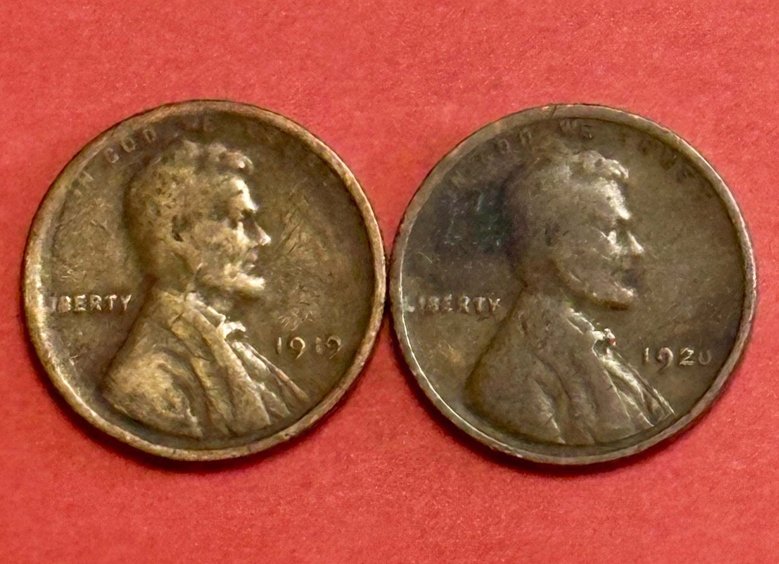 1919-1920- (P) LINCOLN WHEAT PENNY CIRCULATED GOOD CONDITIONS SEE PICTURES #M01