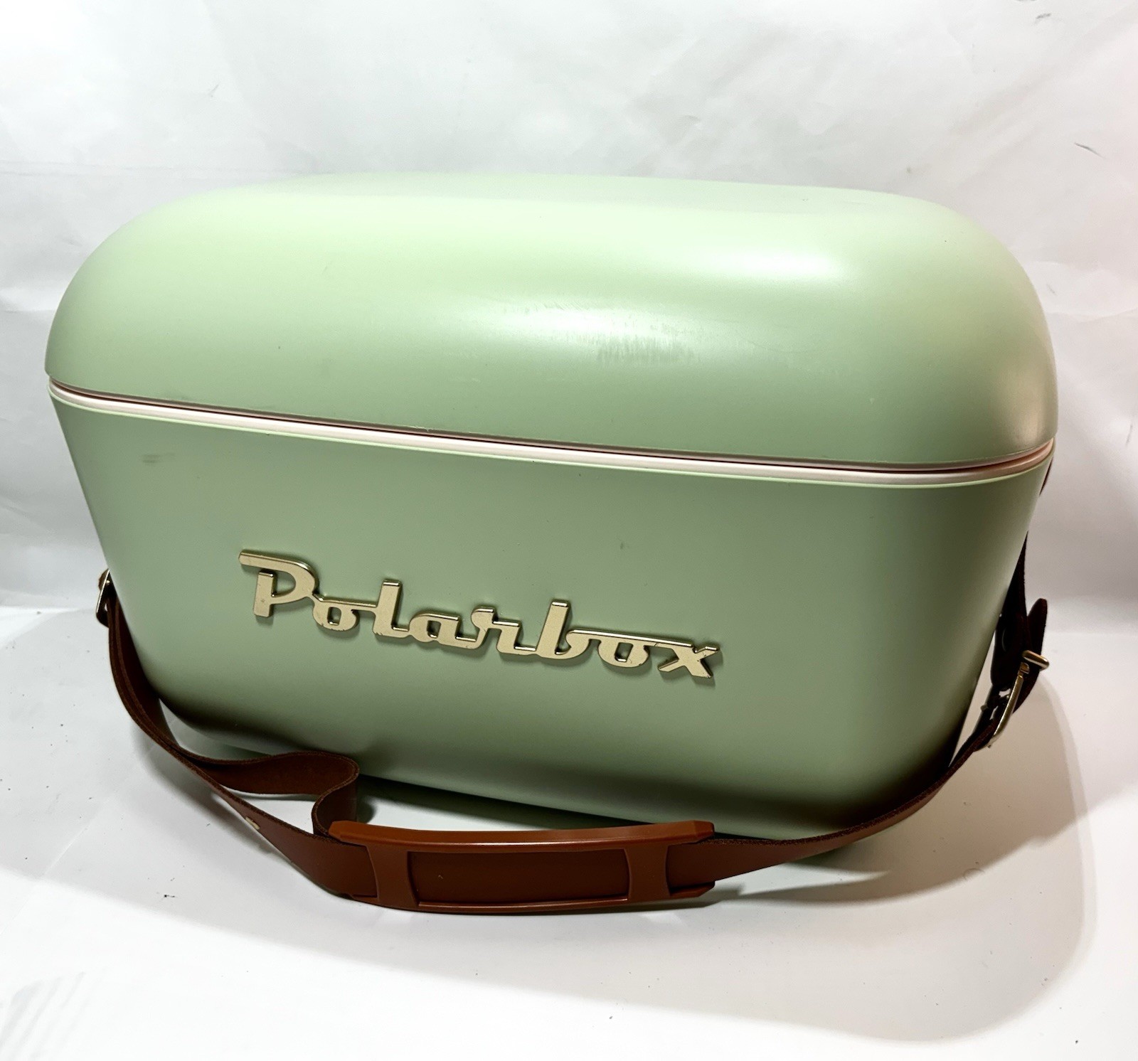 Polarbox Classic Retro Vintage Style 13qt Beach Cooler -Green/Gold