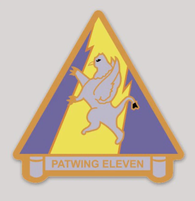 Officially Licensed US Navy Patrol Wing 11 Sticker (P)