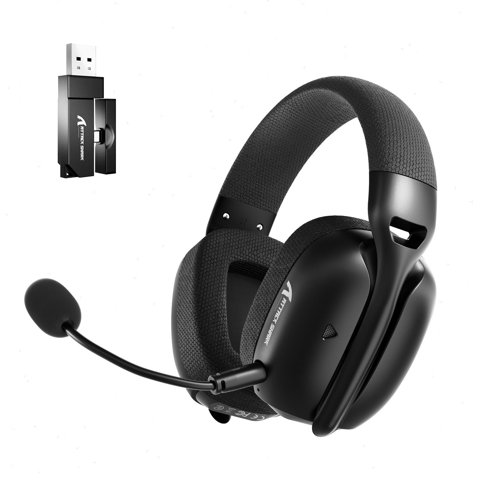 ATTACK SHARK L80PRO Wireless Gaming Headset, 20ms Low Latency, Dual Mics