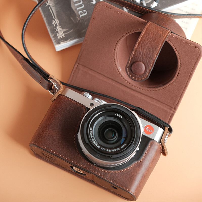 Real Cowhide Camera Cases Cover Bag Bodysuit Fit For Leica D-LUX Typ109 D-LUX 7