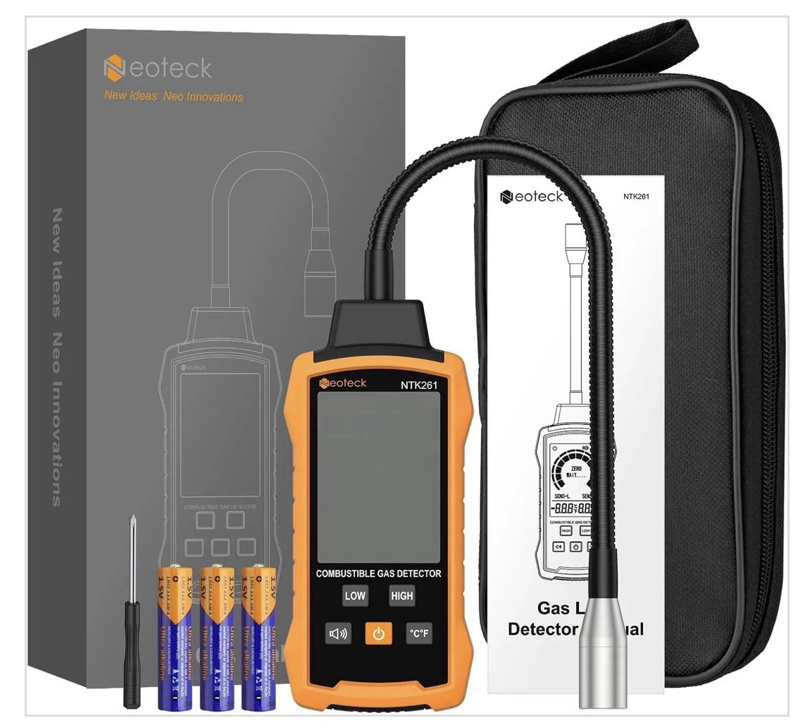 Natural Gas Detector, Gas Leak Detector With 11-inch Gooseneck, Locating The