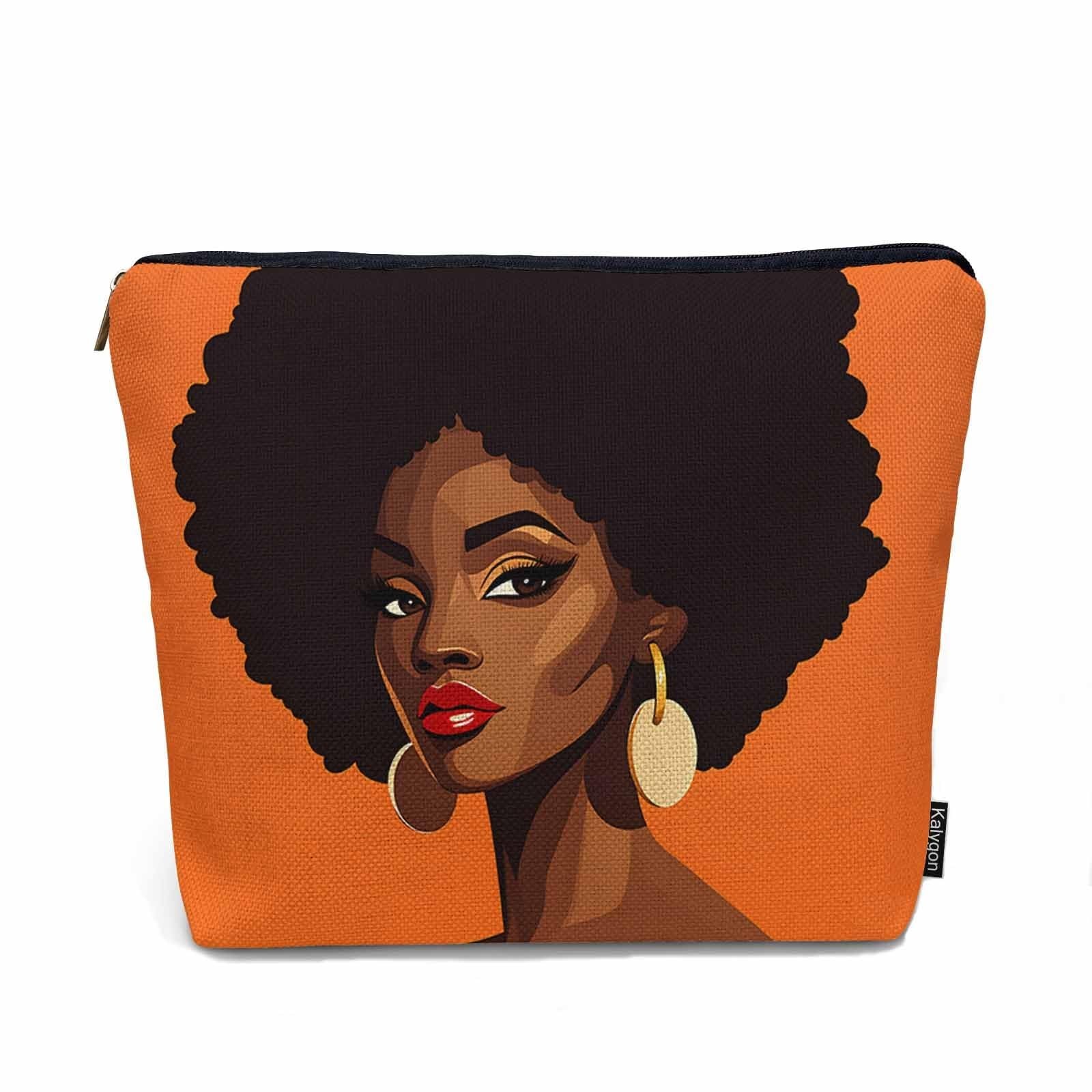 African Woman Cosmetic Bags For Women, Pretty African Women Roomy Makeup Bag ...