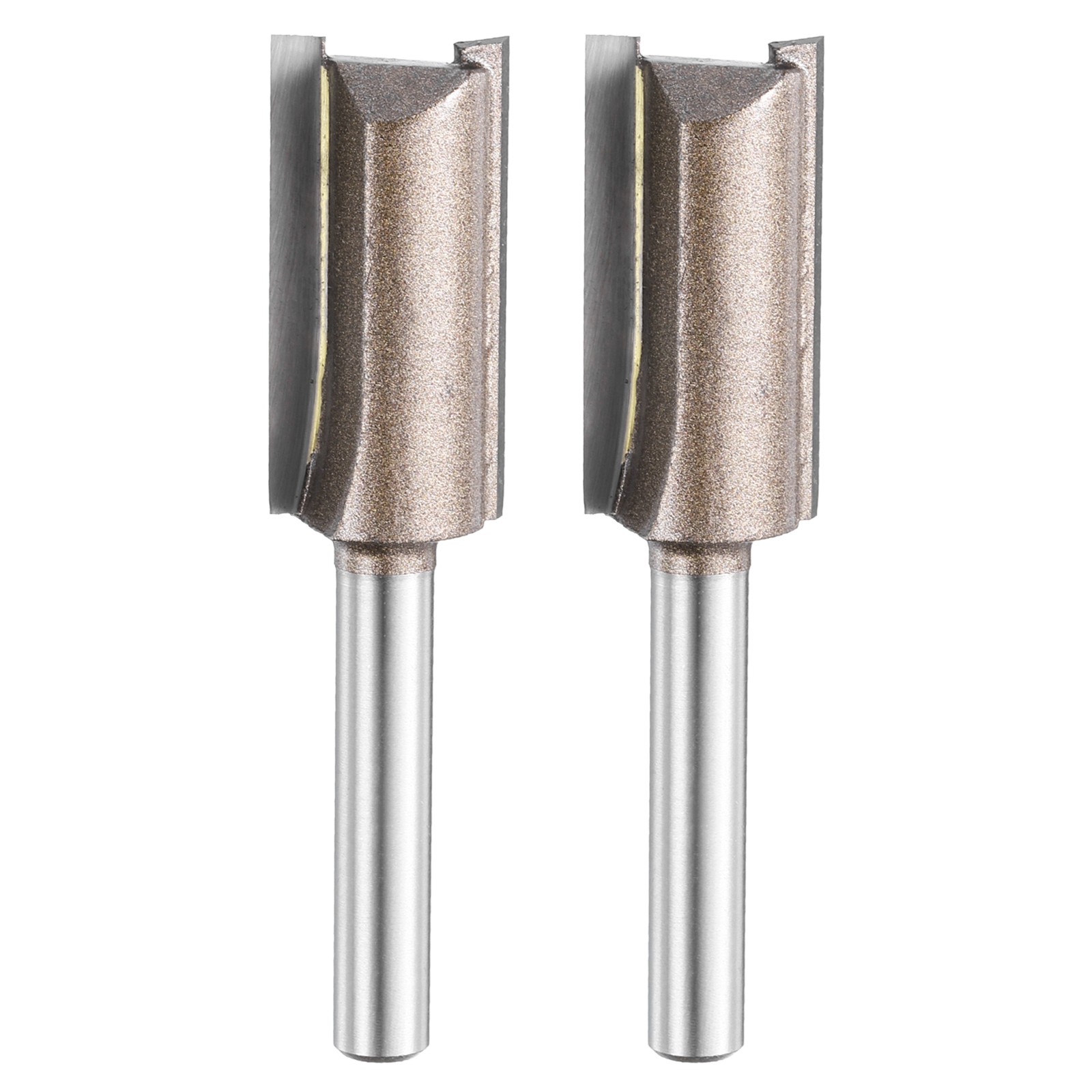 2pcs Straight Router Bit 1/4 Shank 19/32" Cutting Dia 2 Flutes 1.18" YG6 Carbide