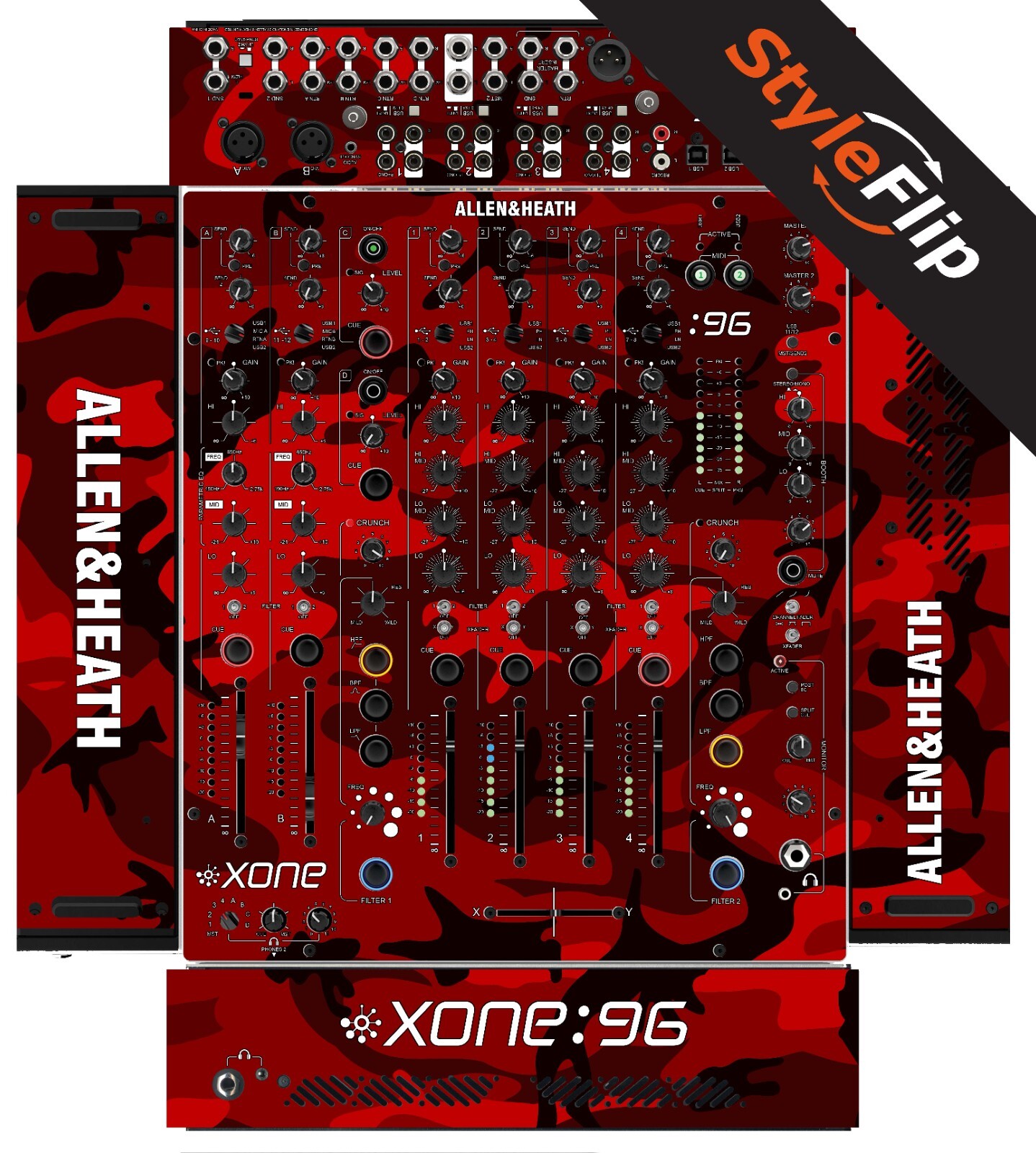 Allen & Heath Xone 96 Skin | Camo Red | Protective Decal | StyleFlip Skins