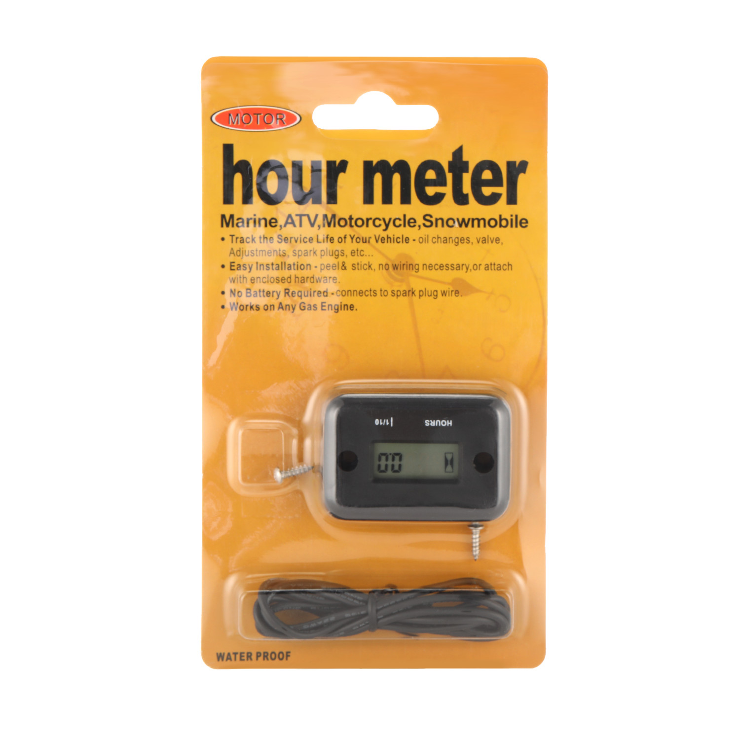 Inductive Maintenance Hour Meter Small Gas Engine Waterproof For Lawn Mower --US