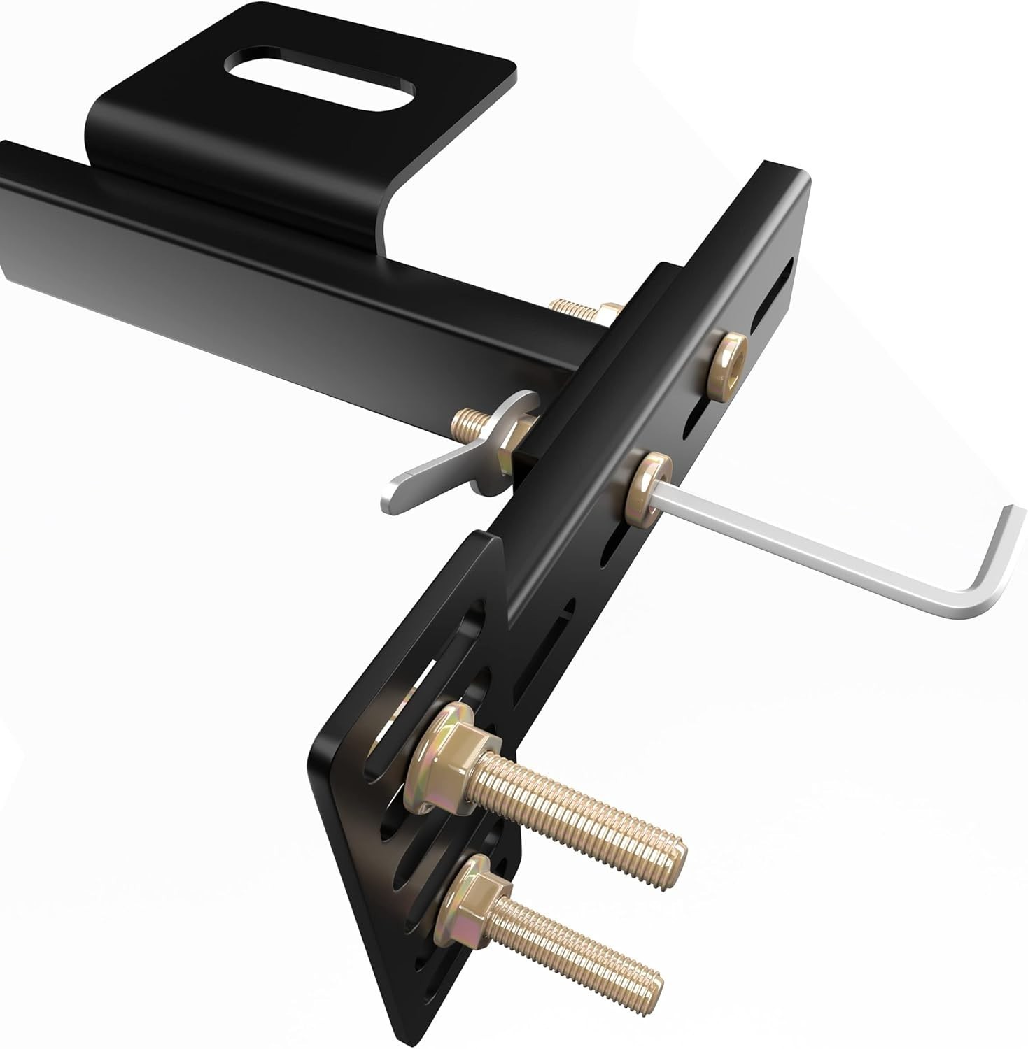 Universal Headboard Brackets Fit Twin Full Queen King 2 Pack Matte Black