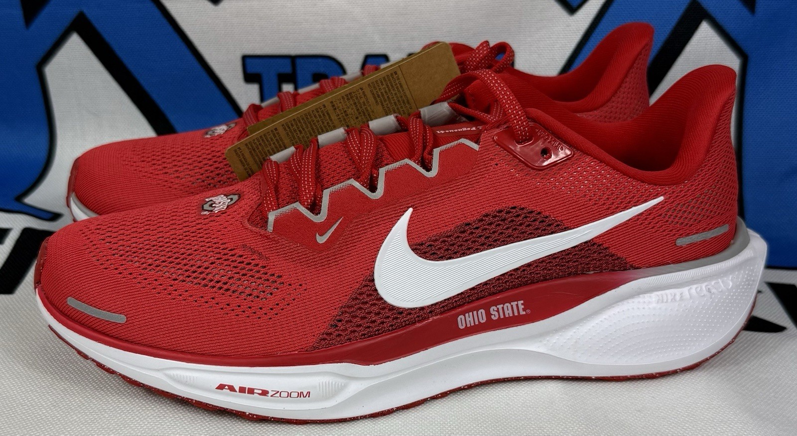 Men's 9 Nike Air Zoom Pegasus 41 FZ5135-600 Ohio State Buckeyes Running Shoes