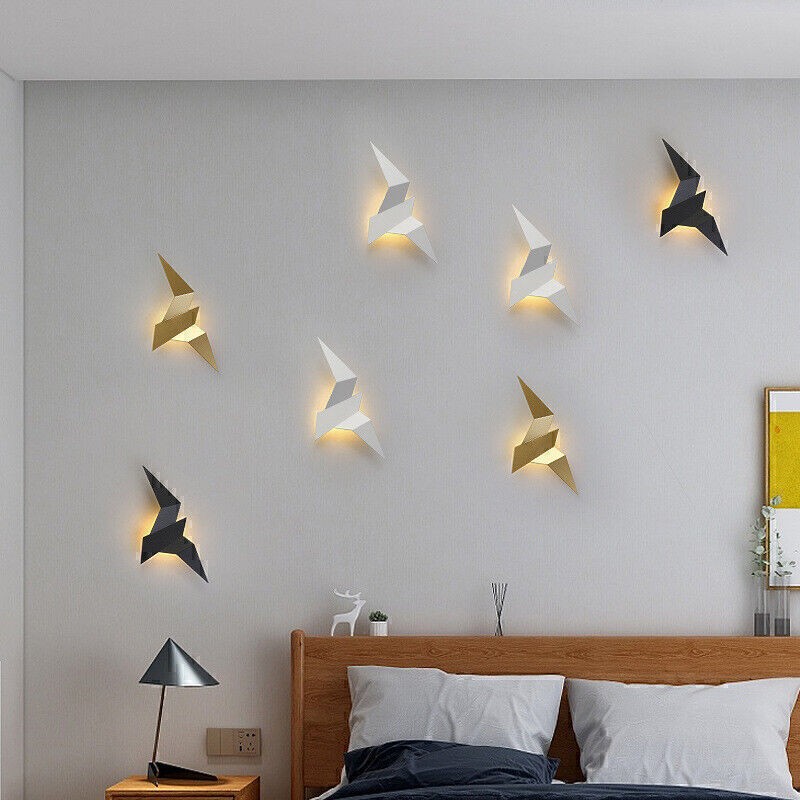 Modern Bedside Wall Lamp LED Bird-Shaped Light For Bedroom Staircase Living Room