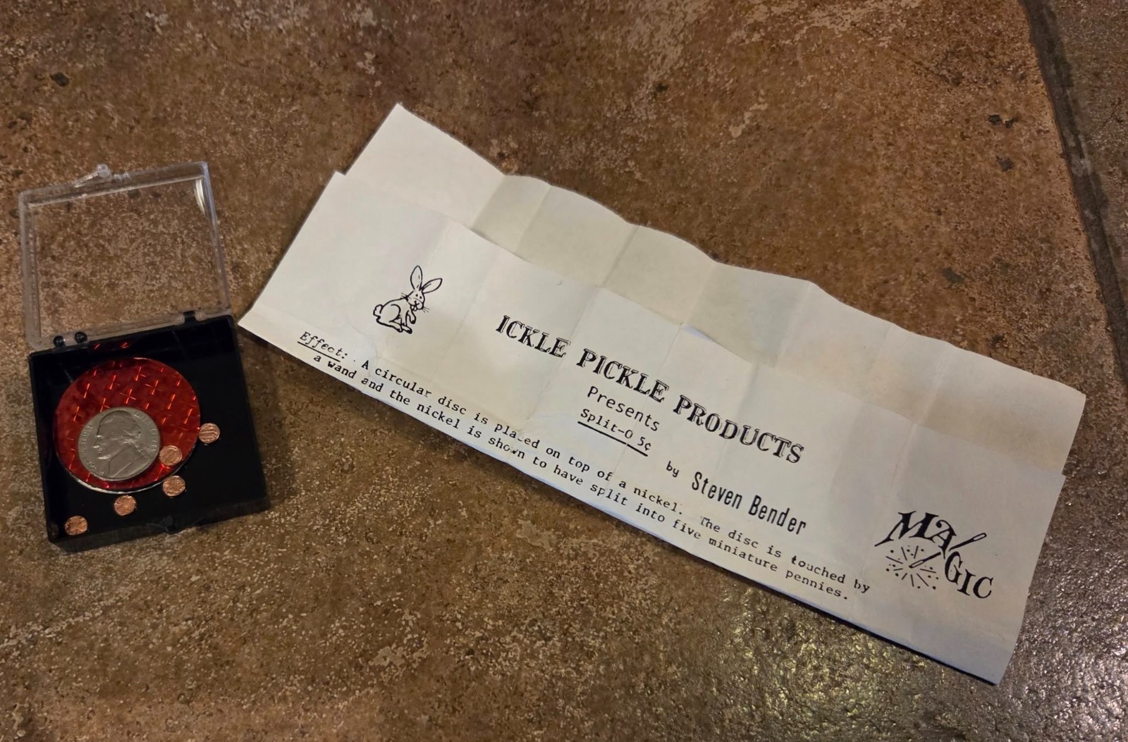 Split-05 Cent by Ickle Pickle and Steve Bender Magic Mentalism Tricks