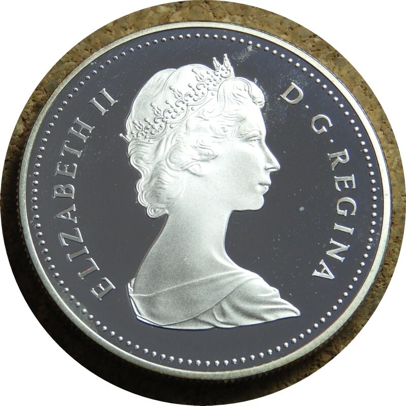 elf Canada 1 Dollar 1983 Edmonton Games Silver Proof