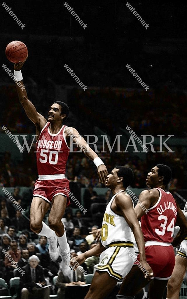 DF837 Ralph Sampson Houston Rockets Basketball 8x10 11x14 16x20 Colorized Photo