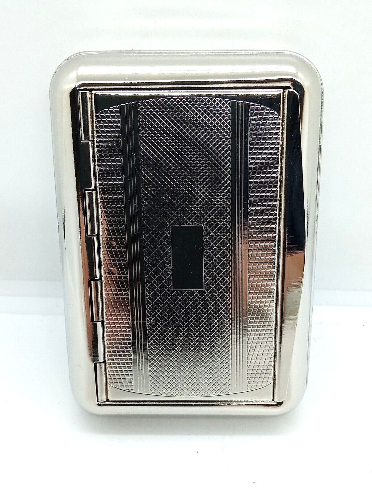 Fujima Silver Engravable Design Metal Tobacco Box W/ Paper Holder Built In