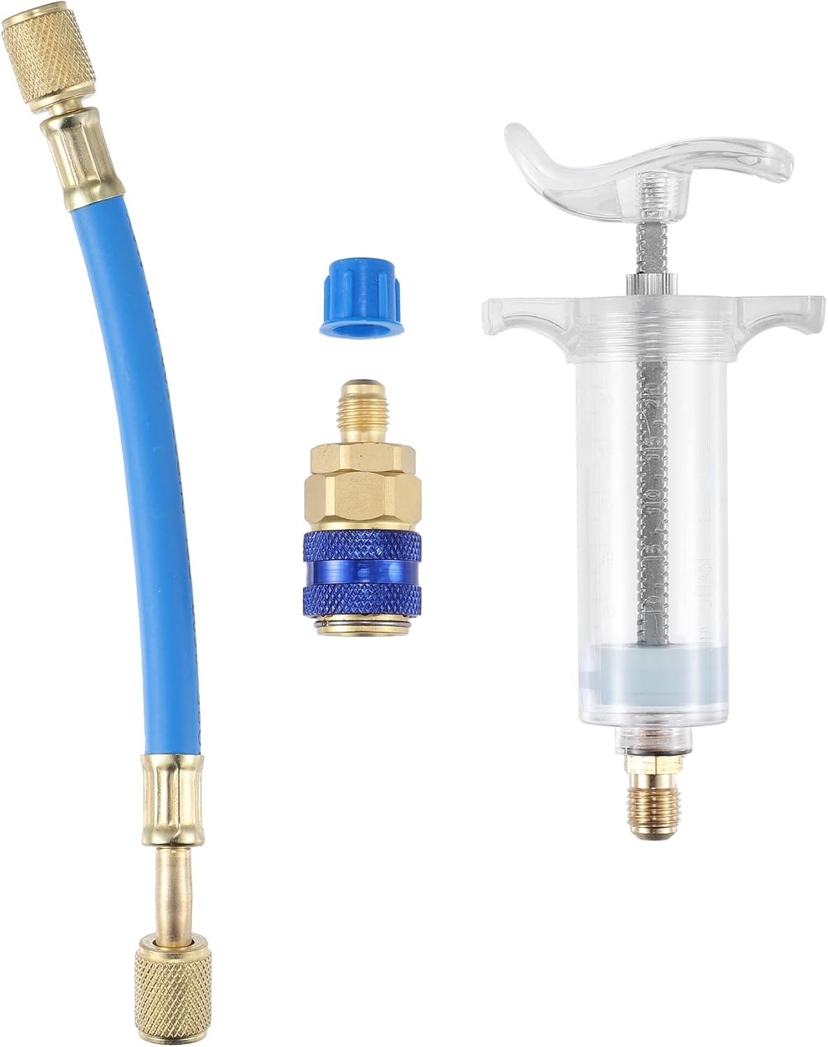 Oil and Dye Injectors Kit 30Ml/1 Oz Hand Push Compressor Manual AC