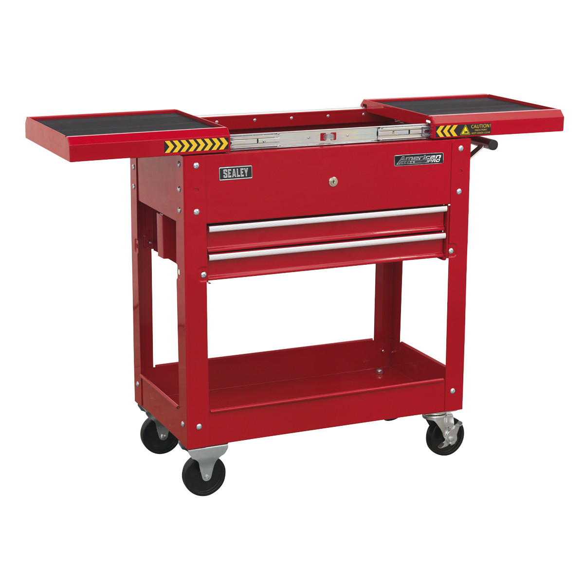 Sealey Mobile Tool & Parts Trolley With Lockable Sliding Top - Red AP705M