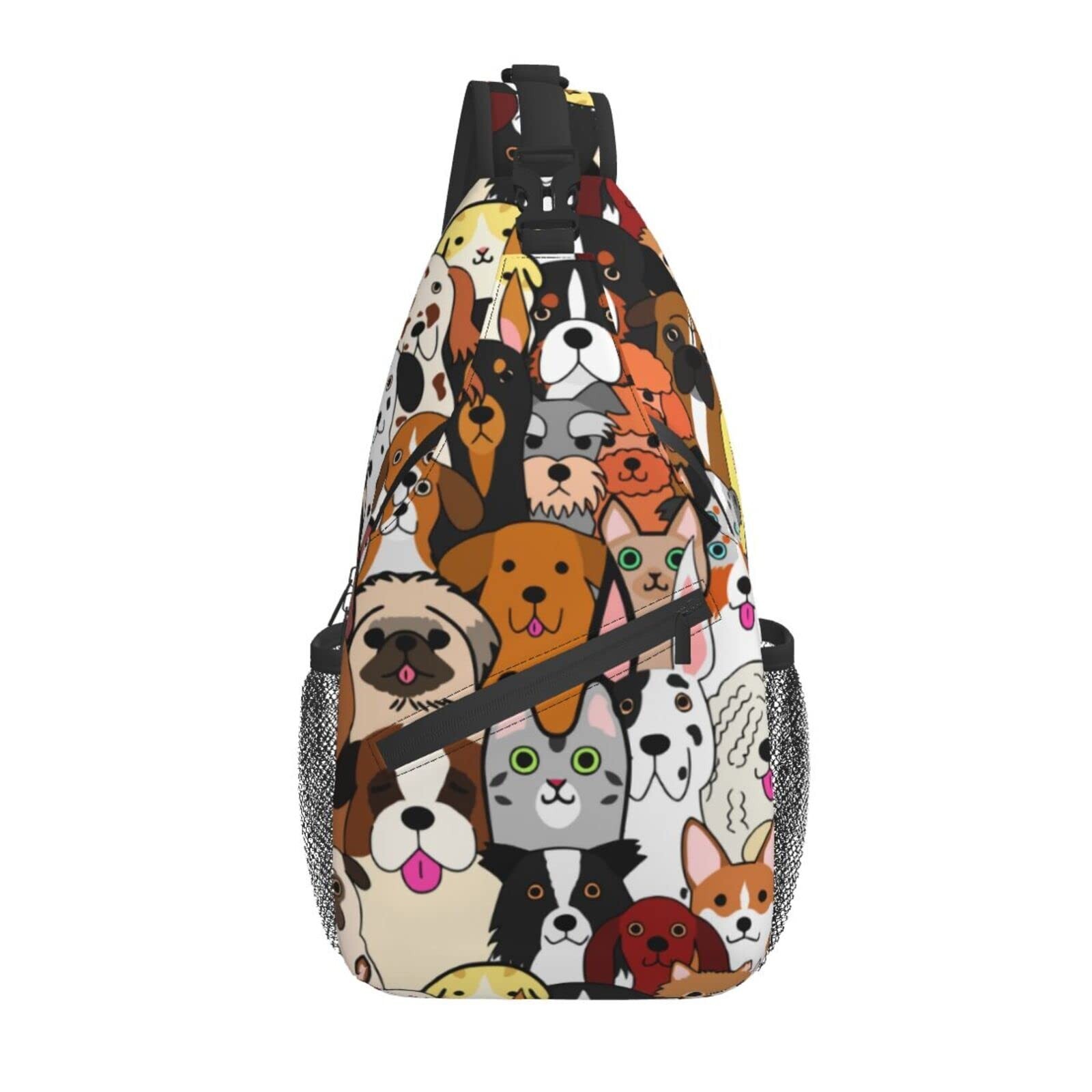 Dog Puppy Sling Backpack Crossbody Shoulder Bag Travel Hiking Daypa... Fast Ship