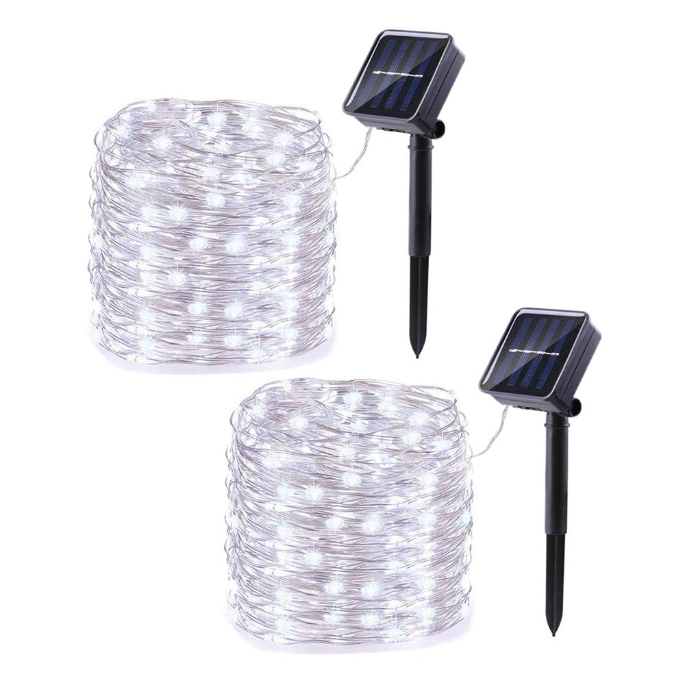 Lomotech Solar String Lights Outdoor - 2 Pack Total 66ft 200LED Solar Fairy Ligh