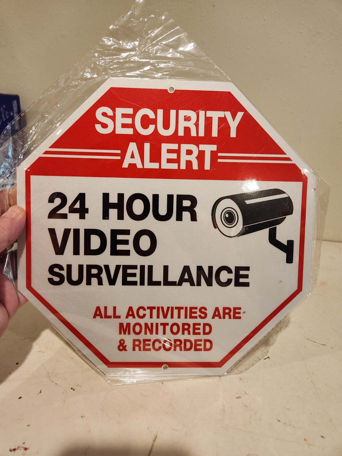 Home Security Alert 24 Hour Video Surveillance Camera Metal Sign 10x10 Pk Of 2