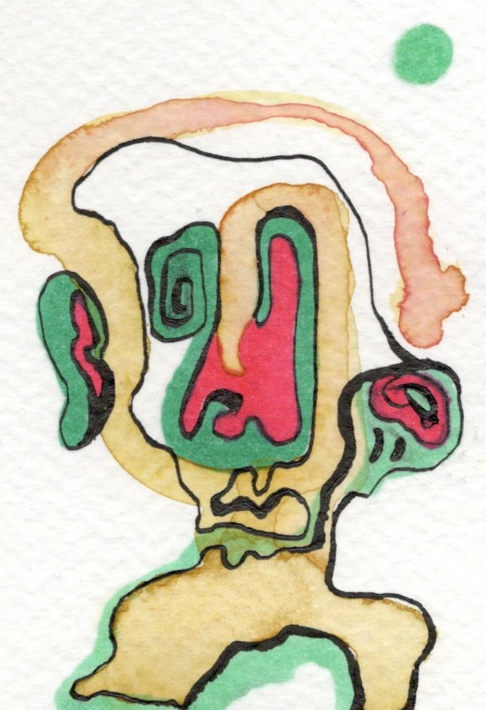 ACEO Original Art - Melt - expressionism art card by Kiefer Moore