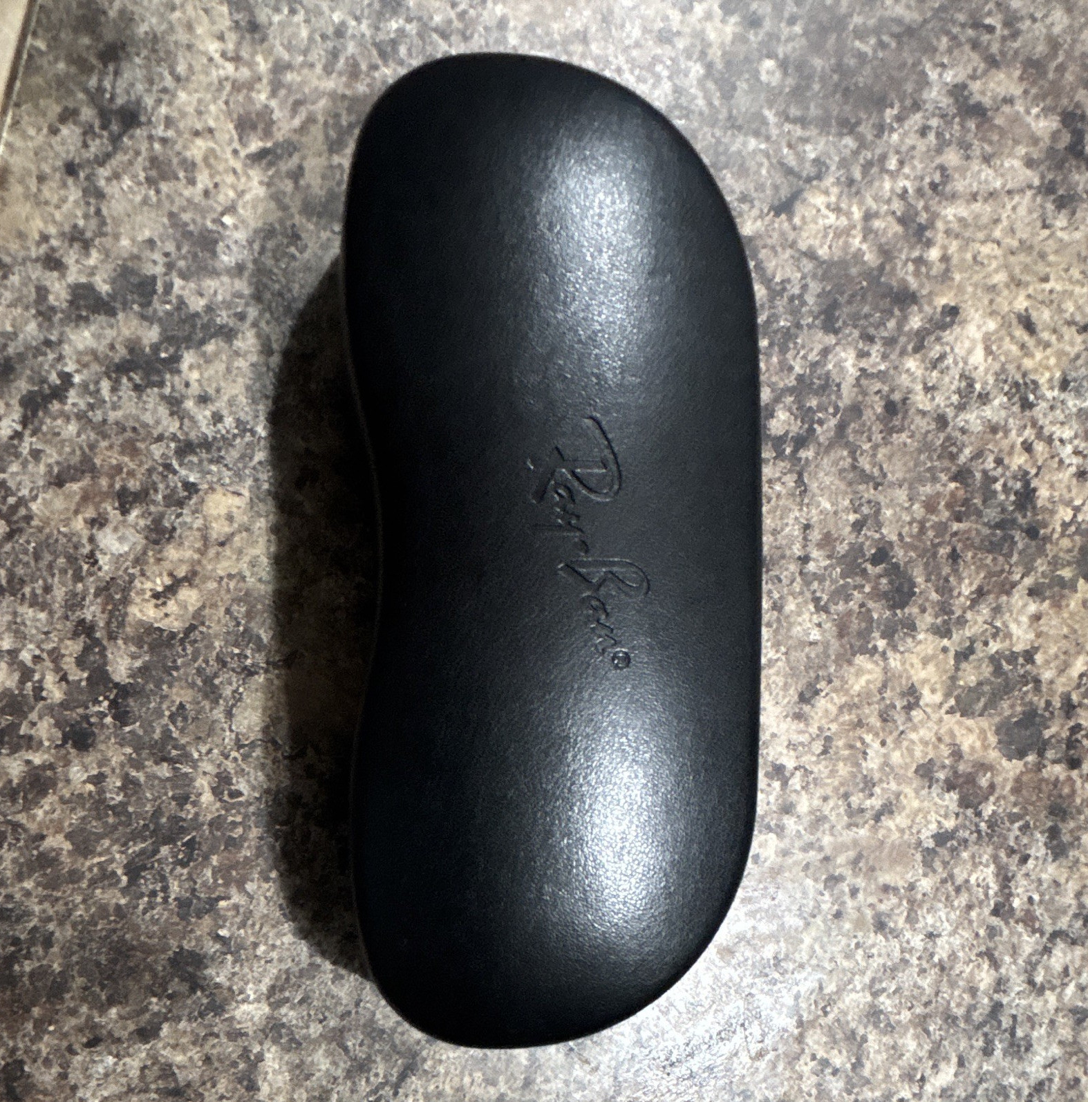 Ray-Ban Black Hard Shell Clamshell Case for Eyeglasses & Sunglasses Logo