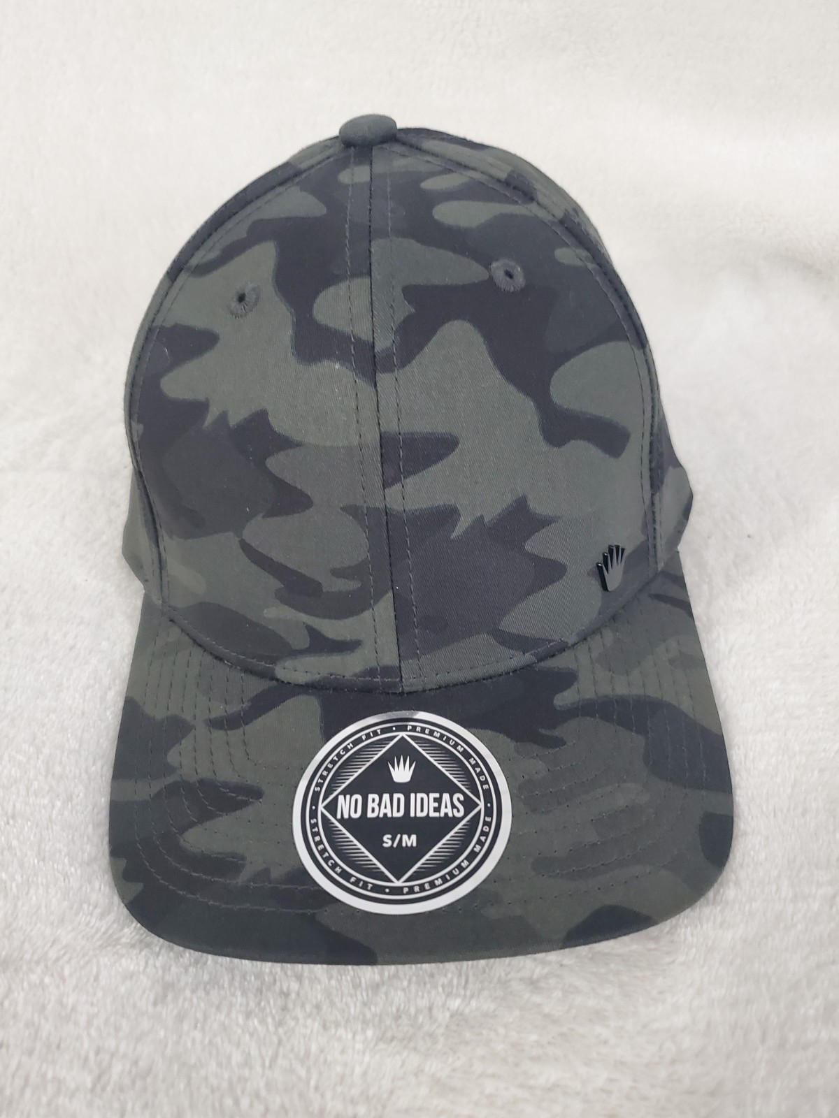 NO BAD IDEAS TUXEDO 2.0 MENS STRETCH FIT HAT SMALL MEDIUM GREEN CAMO NEW