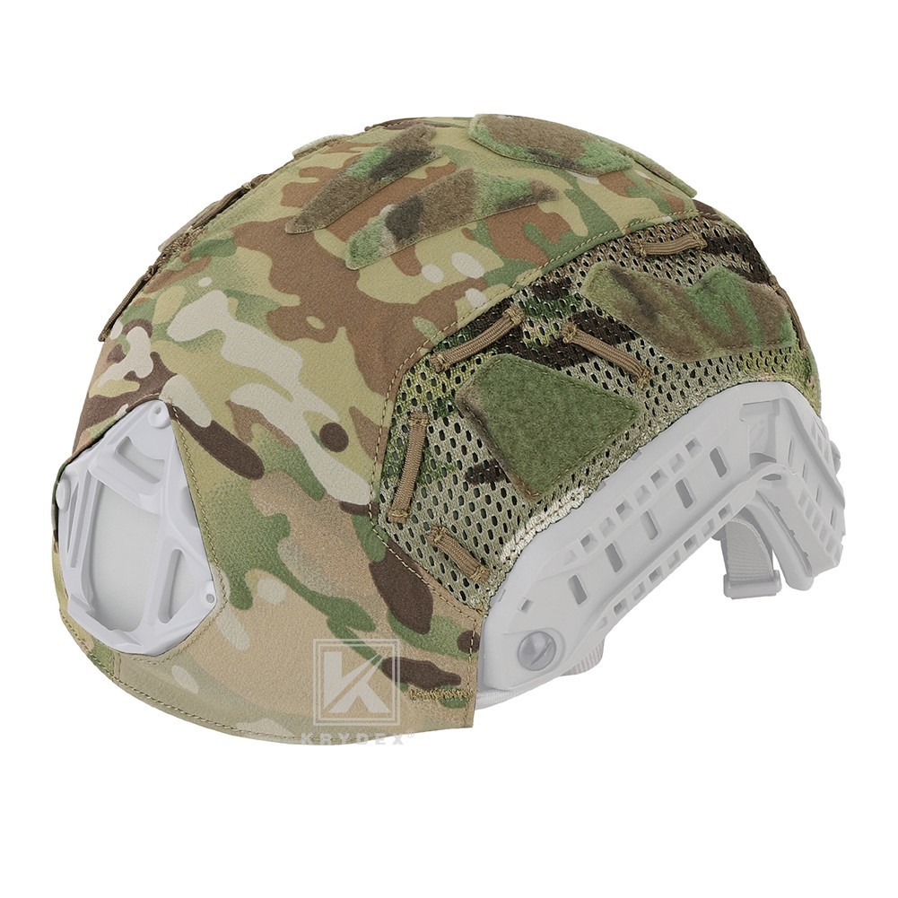 KRYDEX Tactical Helmet Cover for Fast Helmet M L XL Maritime Helmet MC Camo