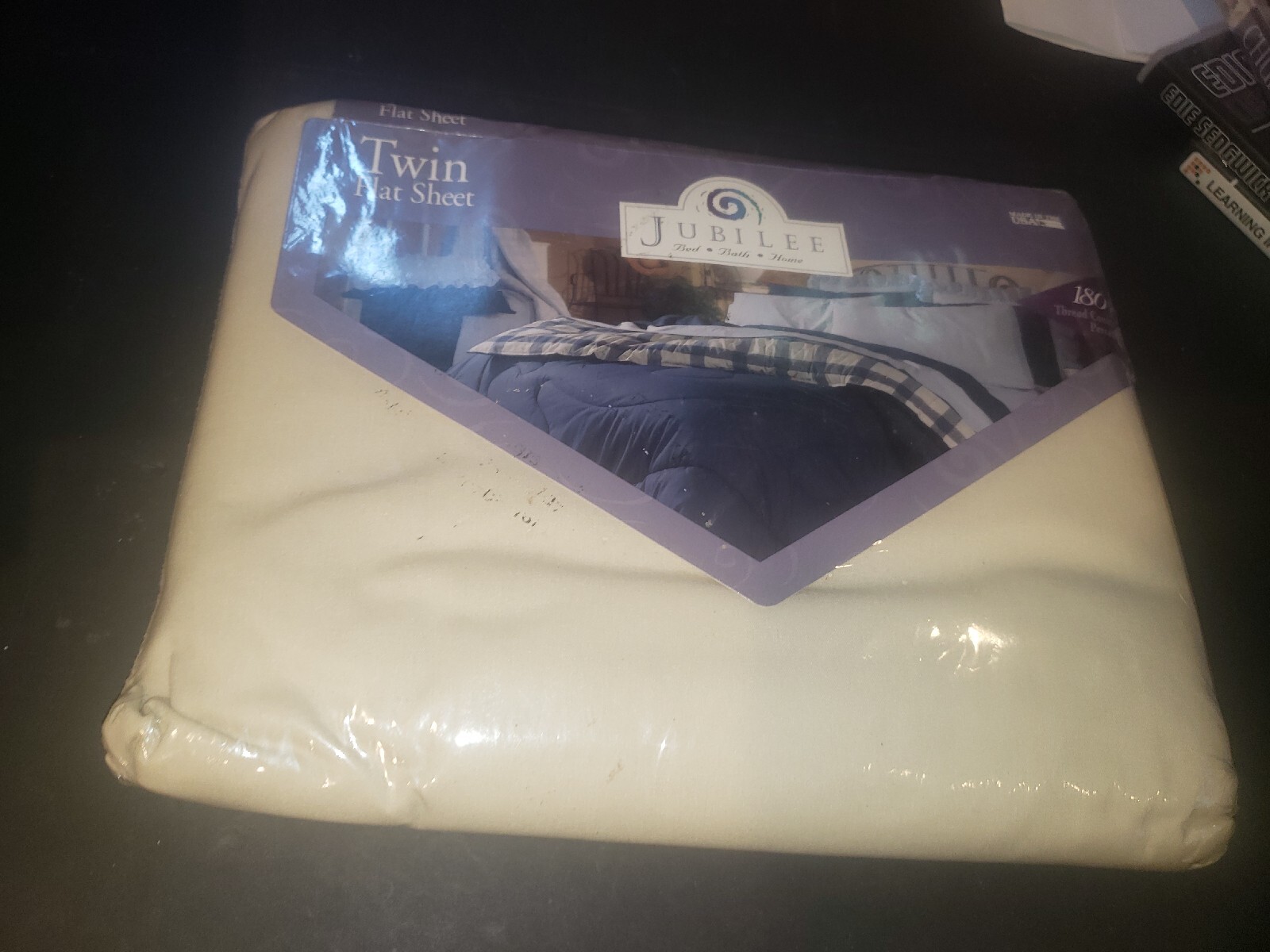Twin Flat Sheet 50% Cotton 50% Polyester By Jubilee 180 Thread Count Travertine