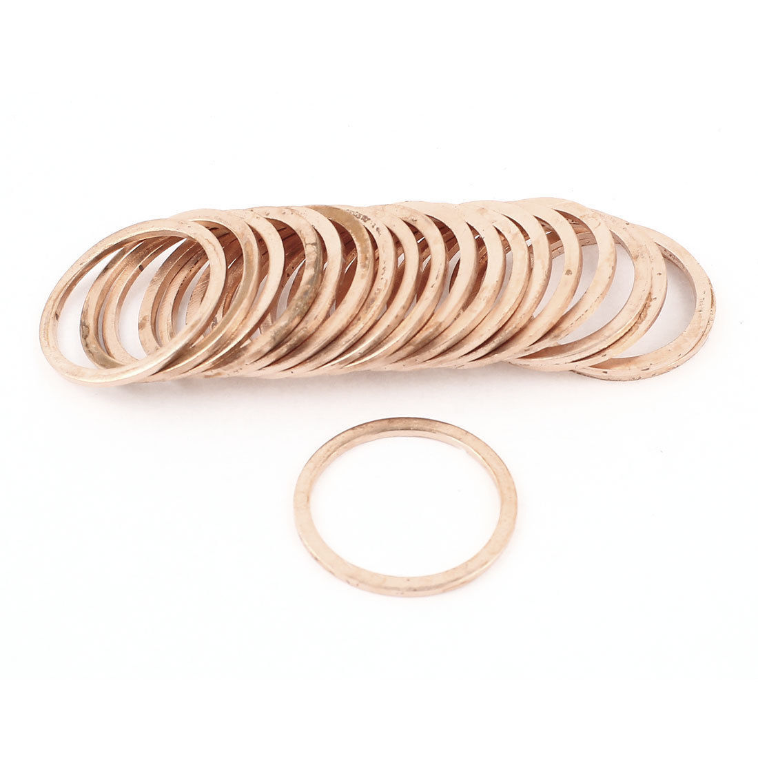 30mm Inner Diameter Flat Copper Washer Seal Ring Spacer Gasket 20Pcs