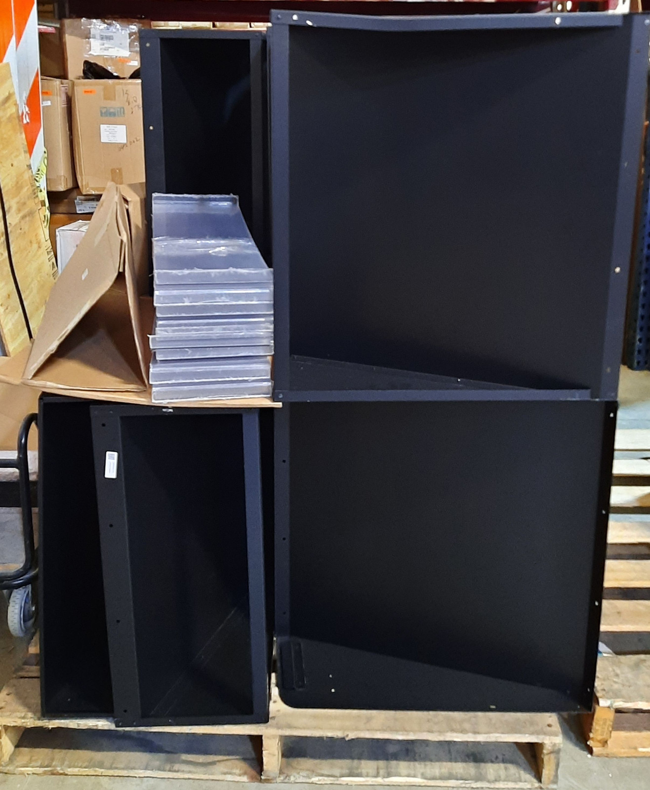 Lot of 15 Carlson AirFlo Aluminum Bulk Bin with Plastic Front 24" x 22" x 10"