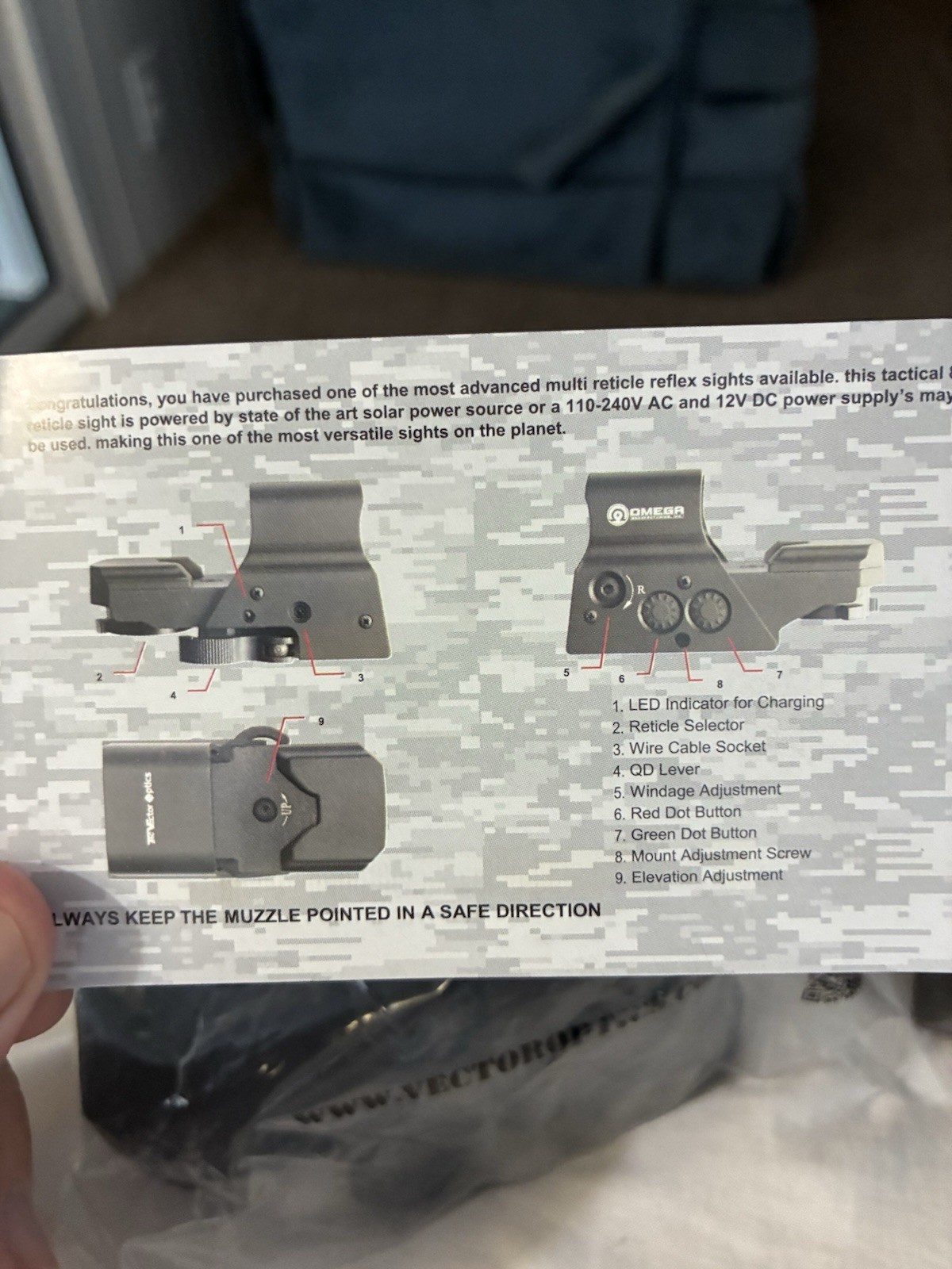 Vector Optics SCRD-04 8 Reticle Sight Pre-owned Never Used