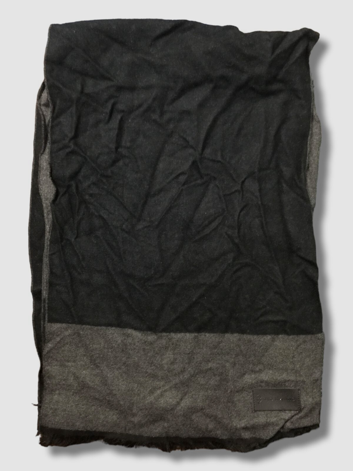 $22 Mio Marino Men's Black Color-Block Neck Warmer Cotton Scarf One Size