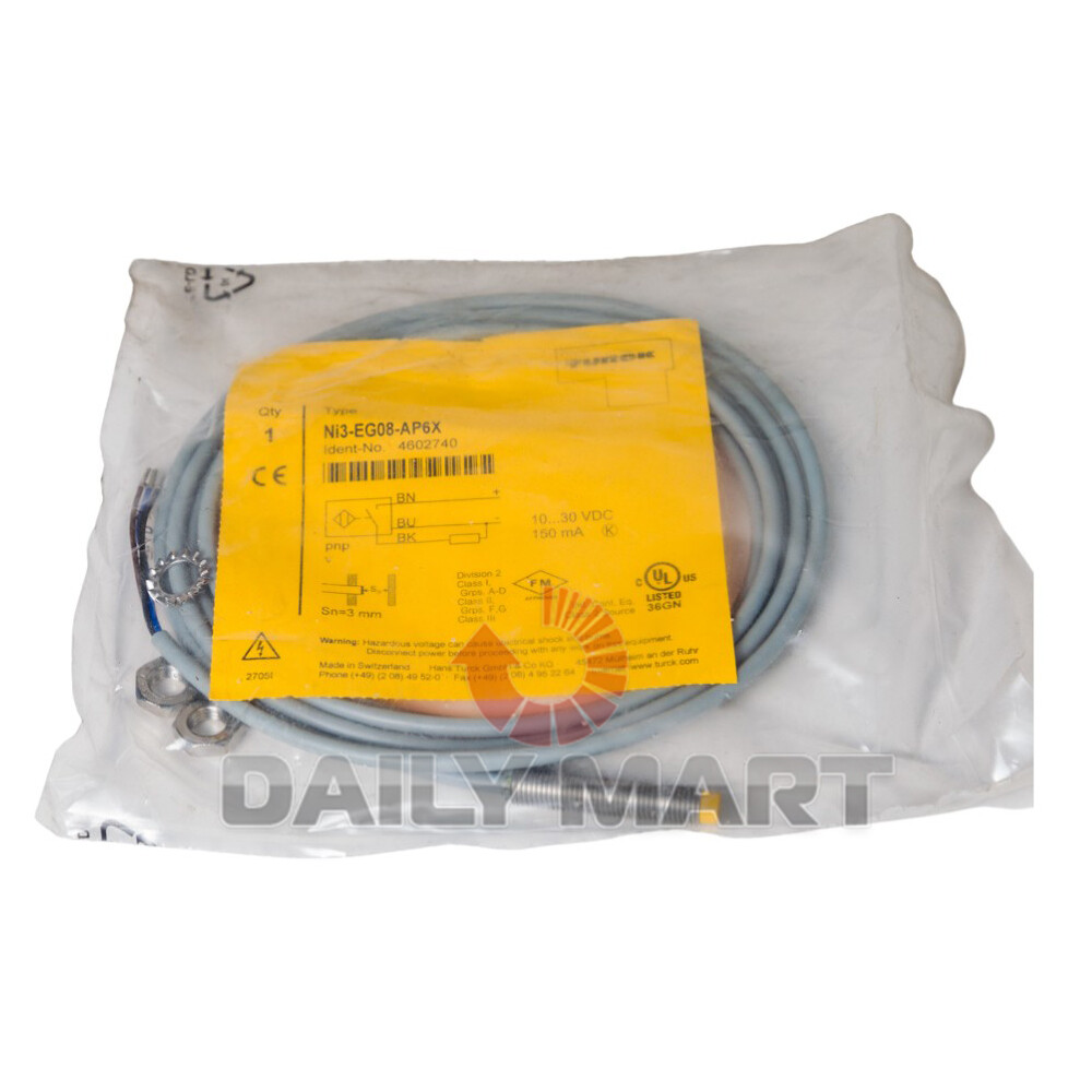 New In Box TURCK NI3-EG08-AP6X Proximity Sensor