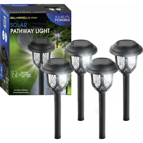 Bell & Howell 6656 Solar Pathway Lights (Set of 4)