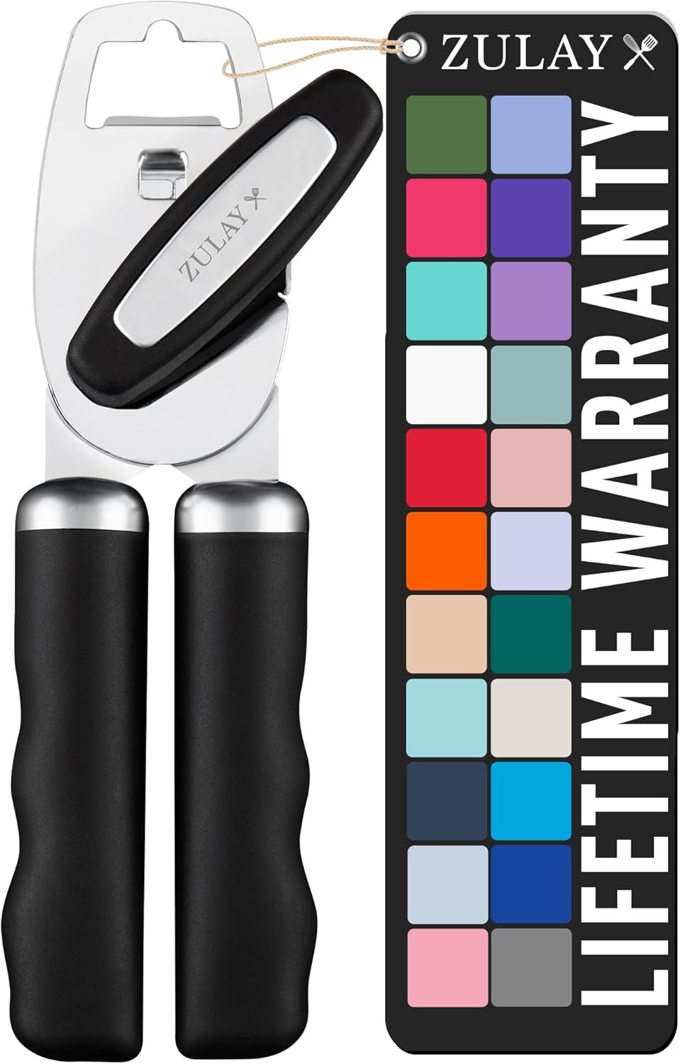 Heavy Duty Stainless Steel Can Opener Manual with Bottle Opener - Rust Proof