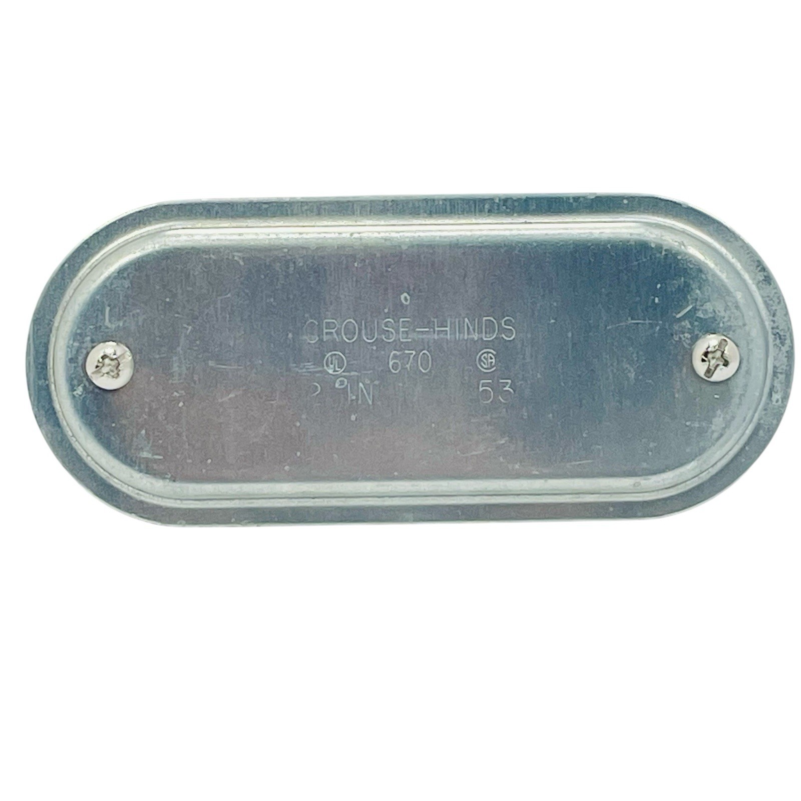 Qty 1 Crouse-Hinds 670G 2” Conduit Body Cover W/ Integral Gasket Form 7 ~NEW~