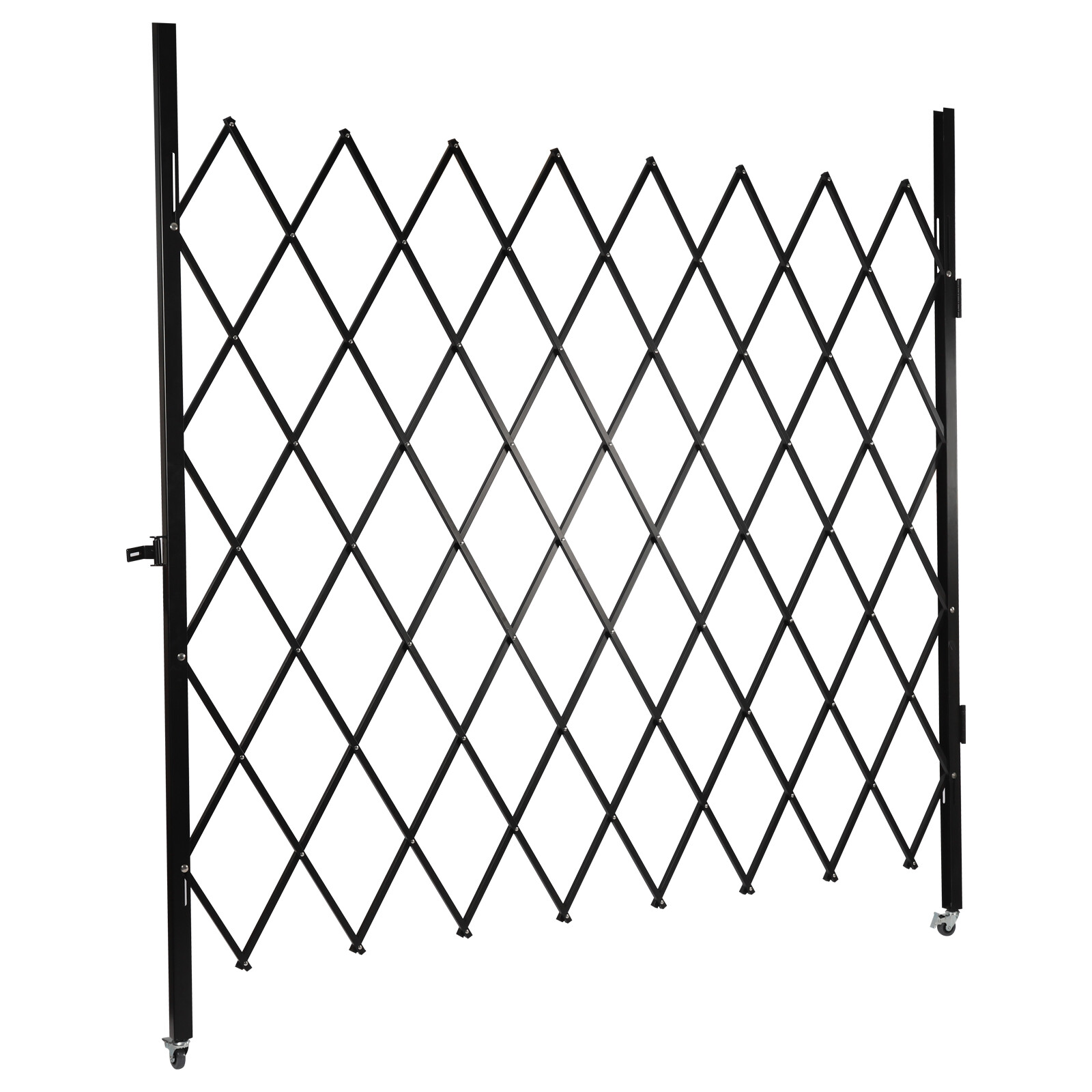 Folding Security Gate 6.5ft x 6.5ft Wall Mount Single Folding Door Scissor Gate
